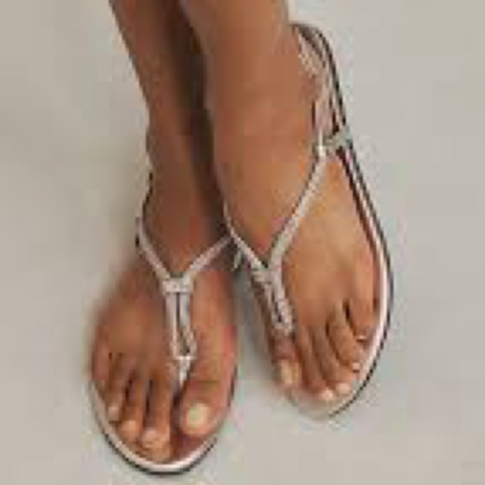 SCHUTZ Treasure Silver Women's Sandals sz 8